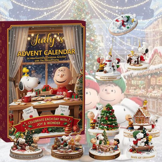 Discover Judys Peanuts Advent Calendar 2025, 24 Heartwarming Christmas Activities with Snoopy And Friends for Joyful Holiday Moments