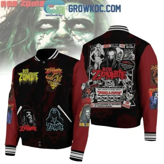 Discover Rob Zombie New Concert Spooks-A-Poppin Baseball Jacket