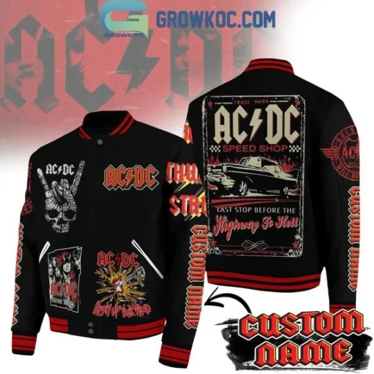 Discover AC DC Speed Shop Highway To Hell Personalized Baseball Jacket