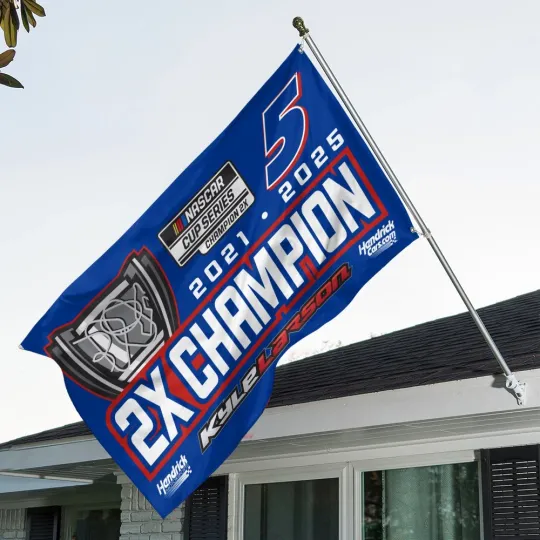 Kyle Larson 2025 NASCAR Cup Series Champion House Flag for Fans