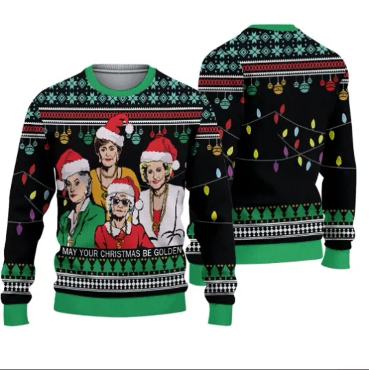 Discover May Your Christmas Be Golden Ugly Christmas Sweater