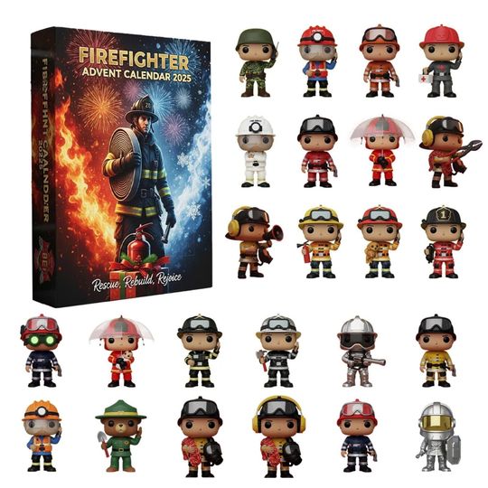 Discover Firefighter Advent Calendar 2025, 24 Day Firefighter Figurines, Christmas Ornament Countdown, Fireman Christmas Ornaments, Xmas Gift Set