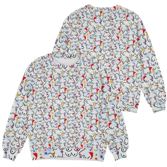 Discover Funny Boobs Ugly Christmas Sweater Men Women Holiday Party Pullover Gift
