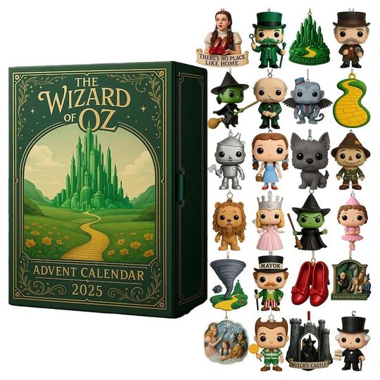 2025 The Wizard Of Oz Advent Calendar, 24 Surprise Toys, Non Repetitive Designs, Must-Have Gift for Children, 2D Flat Advent Calendar