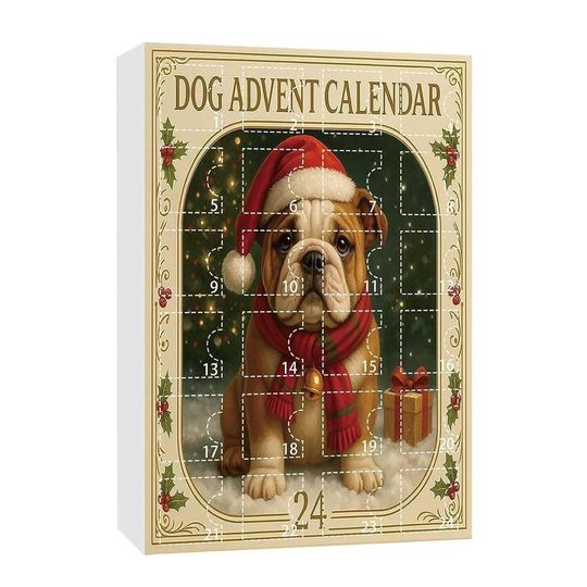 Discover Dog Advent Calendar 2025, 24-Day Christmas Countdown Box, Cute Puppy Figurine Gift Set, Holiday Surprise Calendar for Dog Lovers & Families