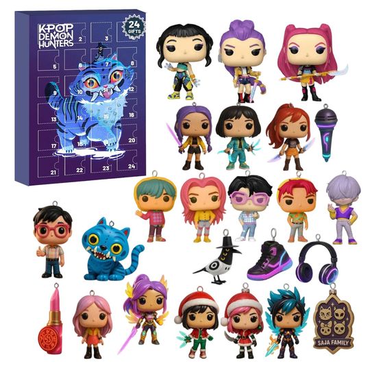 Discover Kpop Demon Advent Calendar 2025, 24 Days Figurine Countdown Box, Anime Demon Xmas Countdown Box for K-Pop Fans, 24 Days of Xmas Surprises