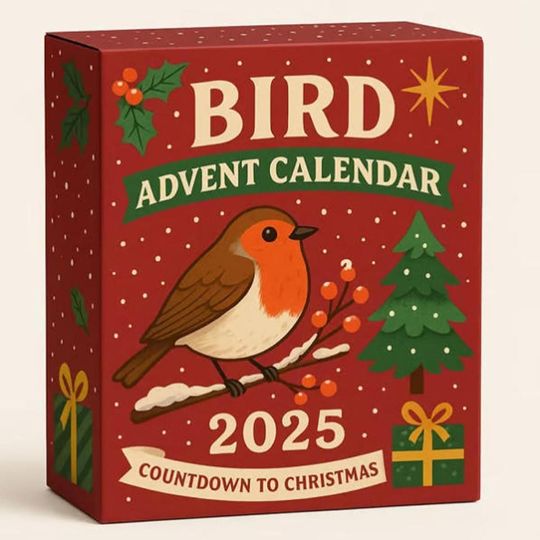 Discover Bird Advent Calendar 2025, 24-Day Countdown to Christmas, Nature-Inspired Holiday Gift for Bird Lovers, Christmas Gift for Kids