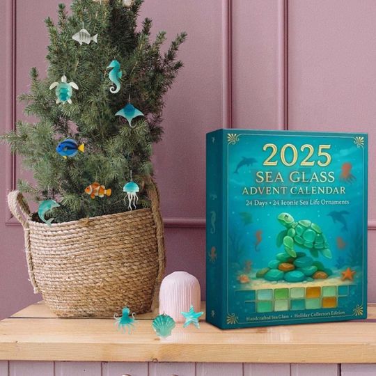 Discover Sea Animal Marine Life Advent Calendar 2025, Marine Life 24 Acrylic Ornaments Advent Calendar 2025, Ocean Animal Figurine Set