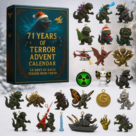 Discover 71 years of terror advent calendar, 2D acrylic Dinosaur Advent Calendar, Chrismas Advent Calendar