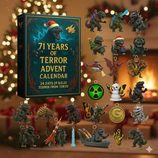 Kaiju Monster 24 Advent Calendar 2025, Fun Gift for Sci-Fi Fans and Collectors 2025 Holiday