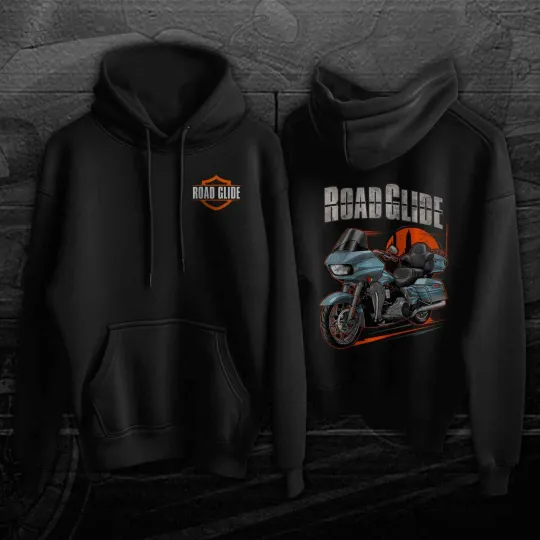 Harley Road Glide CVO FLTRSE Double Sided Hoodie for Bikers and Motorcycle Enthusiasts