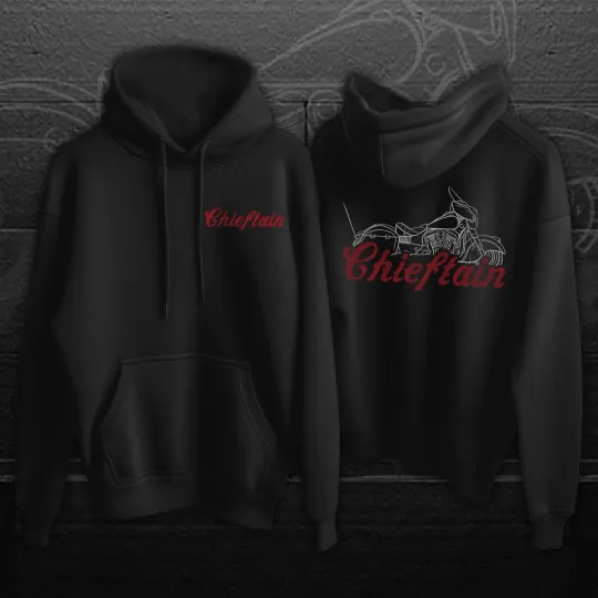 Discover Motorcycle Hoodie for Indian Chieftain 2015-2024 - Double Sided Biker Sweatshirt
