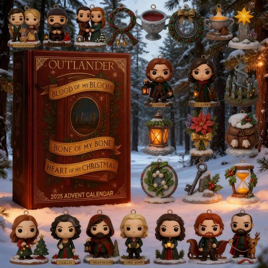 Discover Historical Romance Advent Calendar 2025, Time Travel Figures, Scottish Highlander Christmas Countdown Gift, 24 Day Box