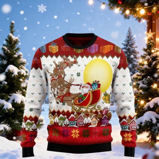 Discover Santa Christmas Ugly Sweater, Family Ugly Christmas Sweater, Sweater for Family, Ugly Christmas Sweater, Ugly Xtmas Sweaters for Women Men