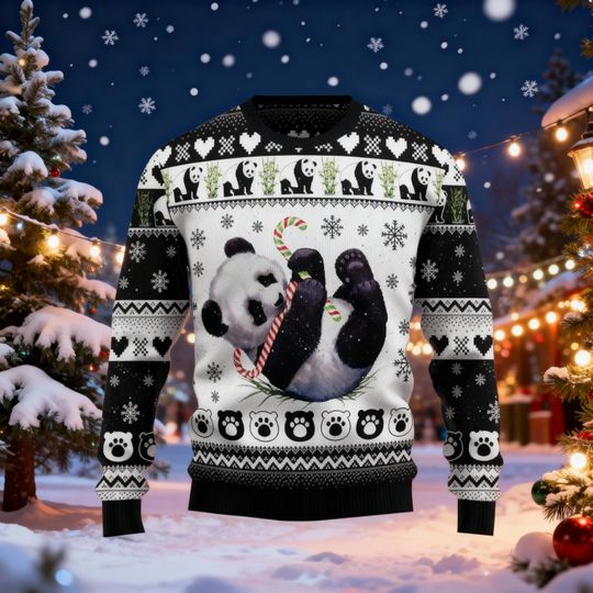Discover Panda Ugly Christmas Sweater, Funny Panda Christmas Sweatshirt, Unique Christmas Gifts, Ugly Christmas Sweater, Gift For Men Women