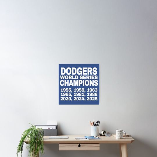 Discover Dodgers Champions. Poster