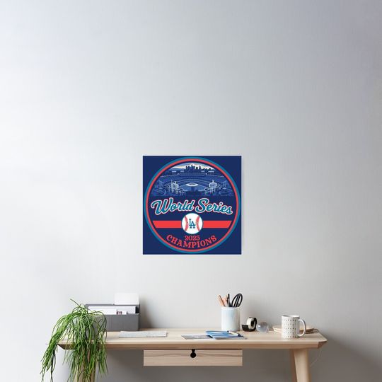 Discover LA Dodgers Baseball World Series Champions 2025 Baseball Memorabilia Retro Vintage Poster