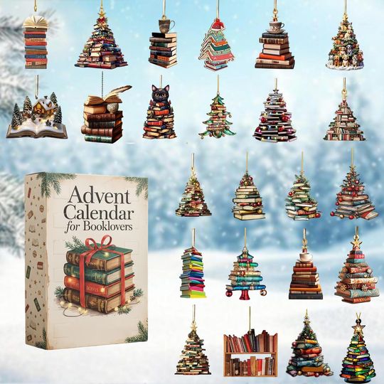 Discover Book Lovers Advent Calendar 2025, 25-Day Reading Countdown Box, Christmas Gift for Readers