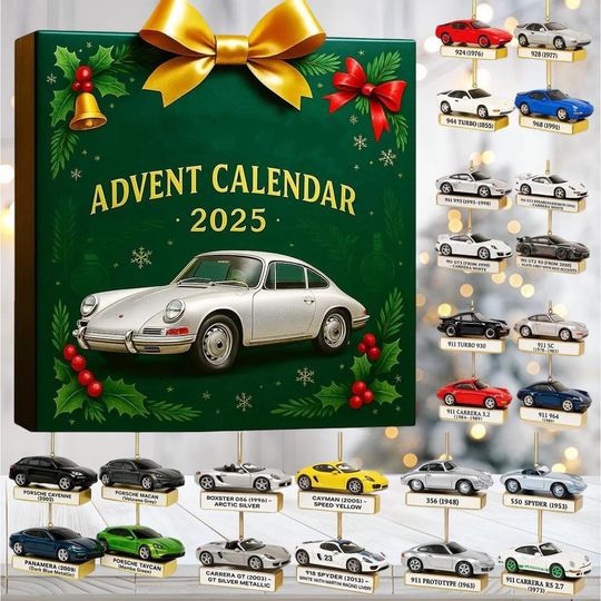 Discover Racing Advent Calendar 2025, 24 Day Racing Car Countdown Box, Mini Racing Figurines & Ornaments