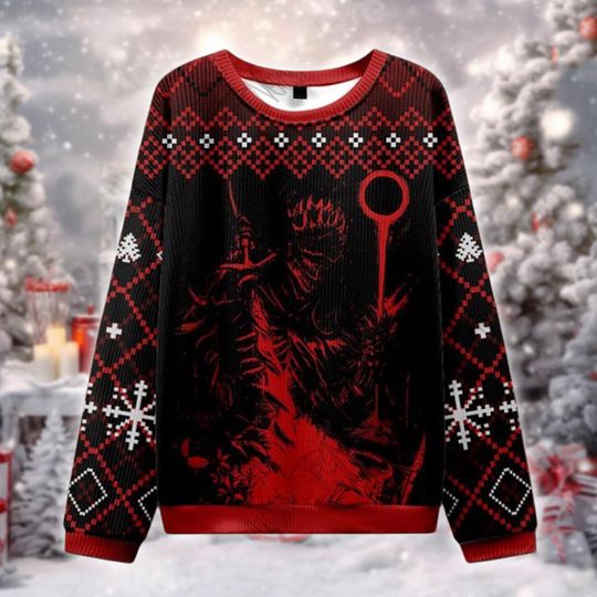 Discover Dark Lord Holiday Ugly Christmas Sweater, Evil King Xmas Pullover, Fantasy Horror Winter Gift