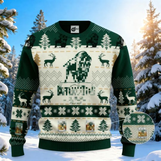 Discover Buffalo Trace Ugly Sweater, Holiday Ugly Christmas Sweater, Retro Football American Sweatshirt, Shirt Xmas Full Print, Retro Shirt Fan Gift