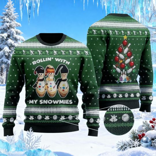 Discover Funny Bowling Ugly Christmas Sweater, Go Strike Ugly Holiday Sweater, Bowling League Xmas Sweater, Team Xmas Sweatshirt