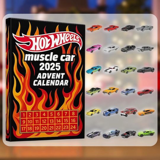 Discover Hot Rod Advent Calendar 2025 - 24 Days of Classic Muscle Car Acrylic Ornaments