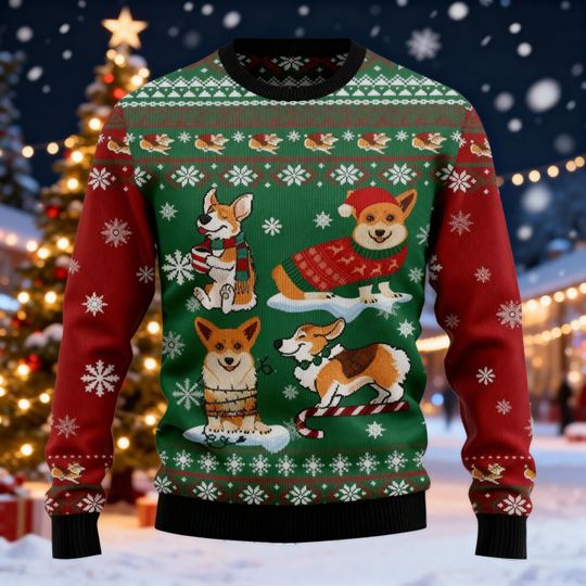 Corgi Ugly Christmas Sweater, Ugly Christmas Sweater, Corgi Lover Christmas Sweater, Corgi, Ugly Christmas, Corgi Christmas, Dog lover Gift
