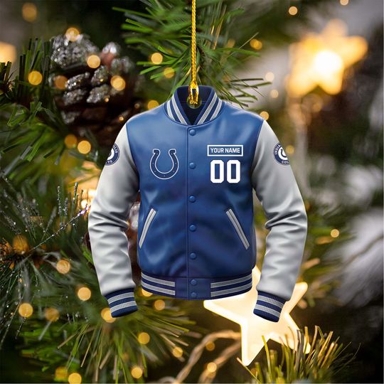 Discover Indianapolis Colts Varsity Jacket football Ornament, Personalized football Gift