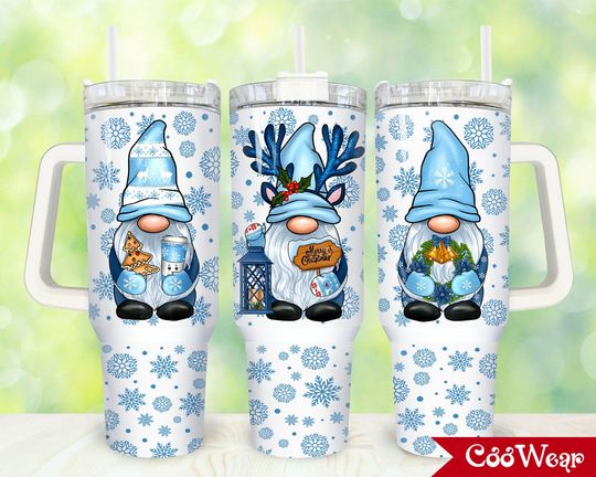 Discover Christmas Gnome 40oz Tumbler Wrap Png, Merry Christmas 2 pieces 40 oz Tumbler Png, Blue Christmas Tumbler 40oz Png, Sublimation Designs