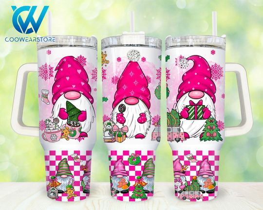 Discover Christmas Gnome 40oz Tumbler Wrap Png, Merry Christmas 2 pieces 40 oz Tumbler Png, Pink Christmas Tumbler 40oz Png, Sublimation Designs