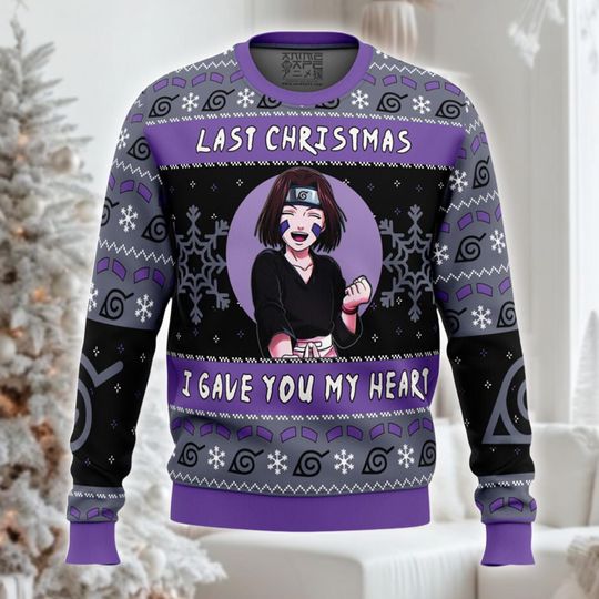 Discover Anime Girl Christmas Ugly Sweater, Funny Last Christmas Xmas Gift, Ninja Rin Holiday Jumper, Manga Fan Ugly Outfit