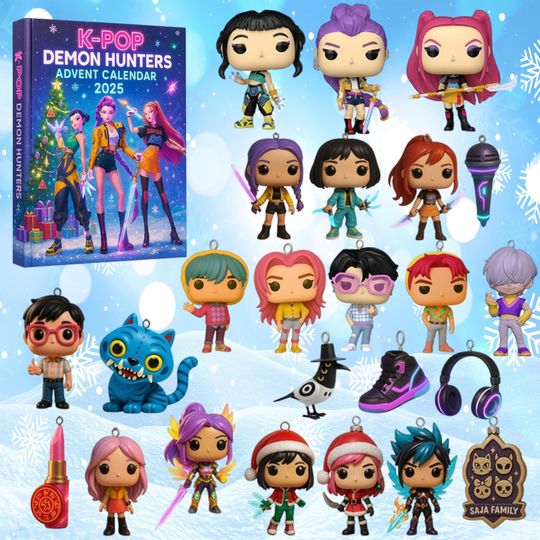 Discover Movie Hunters Kp0p Advent Calendars 2025, 24 Days of Christmas Countdown Calendar Acrylic