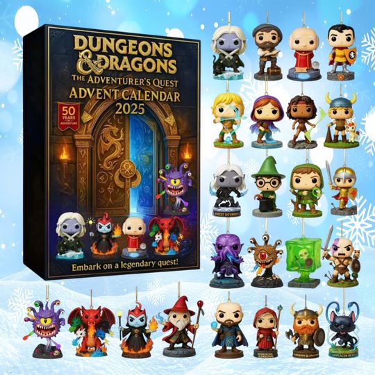 Discover DnD Advent Calendar 2025, Christmas Dice Advent Calendar 24 Days, Vacation Countdown Calendar