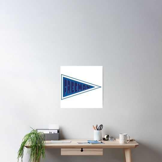 Discover LA Dodgers Freeman Pennant Flag Poster