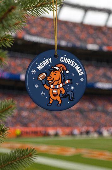 Discover Denver Football Christmas Ornament: Bronco Fan Gift