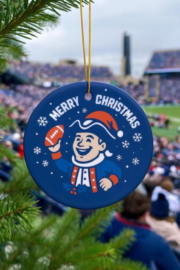 Discover Patriot Football Christmas Ornament: New England Fan Gift