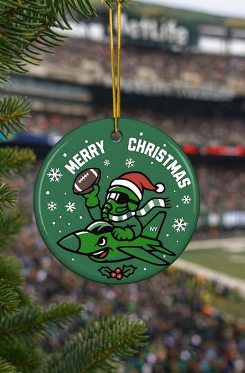 Discover New York Football Christmas Ornament: Jet Fan Gift