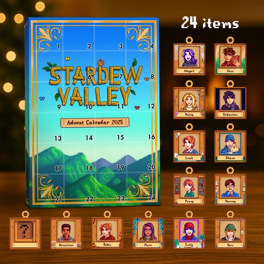 Discover Stardew Valley Advent Calendar 2025, 24 Days of Stardew Christmas Surprise Gift