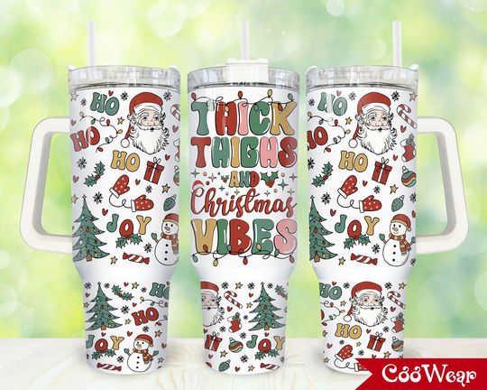 Discover Christmas Santa Claus 40oz Tumbler, Christmas 40 oz Tumbler