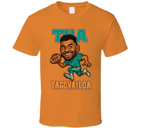 Tua Tagovailoa Football Caricature T Shirt