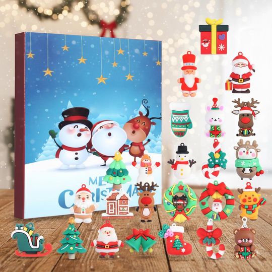 Discover Squishy Advent Calendar 2025  24 Cute Christmas Toy Surprises for Kids  Holiday Countdown Box with Santa, Snowman, Reindeer & More