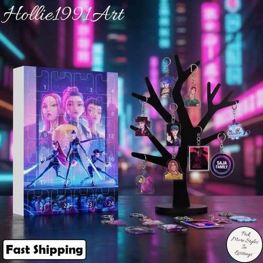 K-Pop Demon Hunter Advent Calendar, 2025 Christmas Countdown Calendars, 24 Days of Xmas