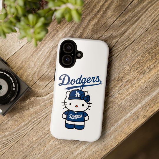 Hello Kitty Dodgers Phone Case, Cute Phone Cover, Sports Fan Gear, Dodgers Gifts, Tech Accessories