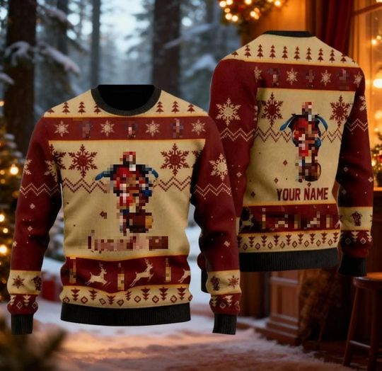 Custom Name Pirate Christmas Sweater, Spiced Rum Holiday Sweatshirt, Captain Style Ugly Sweater, Ahoy Xmas Gift, Drinking Party Outfit