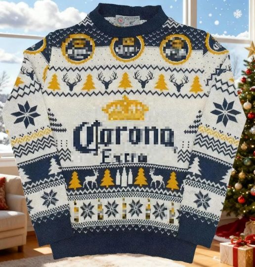 Discover Mexican Pale Lager Ugly Christmas Sweater, Crown Beer Holiday Sweatshirt, Lime Bottle Party Sweater, Funny Alcohol Fan Gift