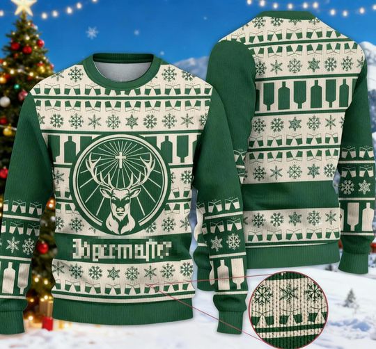Discover Herbal Liqueur Ugly Christmas Sweater, German Stag Deer Jumper, Funny Alcohol Gift For Party, Master Hunter Christmas Shirt
