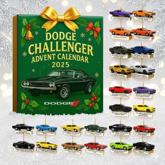 Discover Muscle Car 24 Acrylic Ornaments Advent Calendar 2025, Sports Car Collection Set, Automotive Christmas Countdown Gift for Car Lovers