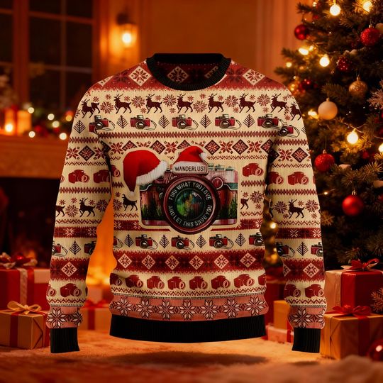 Discover Ugly Christmas Sweater, Photographer Ugly Christmas Sweater, Photographer Shirt, Funny Ugly Christmas Sweater, Holiday Sweatshirt