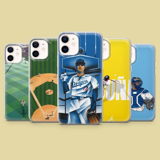 Discover Baseball Phone Case Base ball Baseball Bat for iPhone 17Pro, 16, 15, 14, 13, 12, Samsung S25, S24, S23Fe, S22, A16, A26, A56, Pixel 10, 9Pro